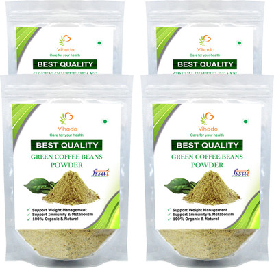 

VIHADO Green Coffee Beans Powder for Weight management & belly fat burner - (Pack of 4) Instant Coffee 250 g(Pack of 4)
