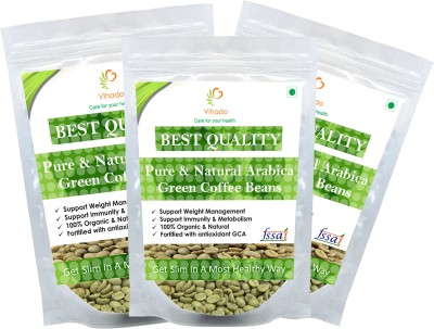 

VIHADO Best Quality 100% Natural Green Coffee Bean For Weight Management (Pack of 3) Instant Coffee 200 g(Pack of 3)