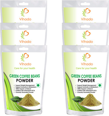 

Vihado Organic Green Coffee Beans Powder For Weight Management Instant Coffee (pack of 6) Instant Coffee 400 g(Pack of 6)