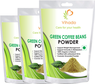 

Vihado Organic Green Coffee Beans Powder For Weight Management Instant Coffee (pack of 3) Instant Coffee 200 g(Pack of 3)