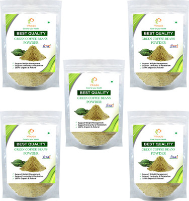 

VIHADO Pure Arabica Green Coffee Beans Powder - (Pack of 5) Instant Coffee 100 g(Pack of 5)