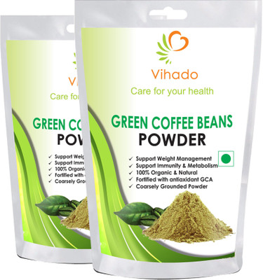 

Vihado 100% Natural Green Coffee Bean Powder For Weight Management - 200g (Pack of 2) Instant Coffee 200 g(Pack of 2)