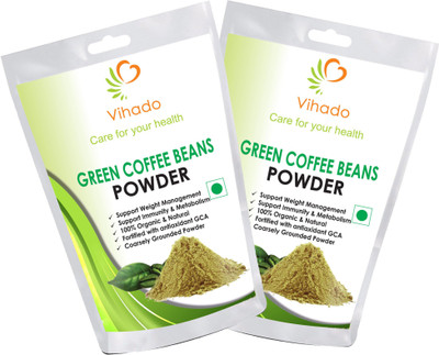 

Vihado Organic Green Coffee Beans Powder For Weight Management Instant Coffee (pack of 2) Instant Coffee 200 g(Pack of 2)