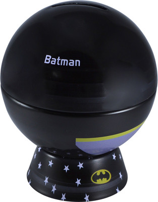 

Saamarth Impex Premium Batman PRINT METAL ROUND MONEY BANK / PIGGY BANK / COIN BOX (Small)-Black Coin Bank(Black)