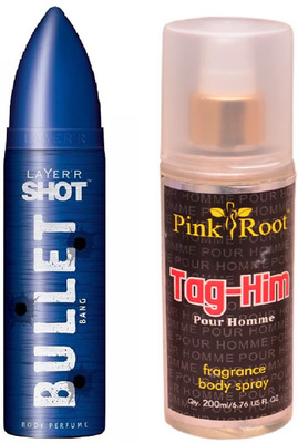 

Pink Root TAG-HIM MIST WITH LAYER'R SHOT BULLET BANG(Set of 2)