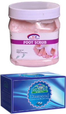 

Pink Root FOOT SCRUB 500ML WITH NATURENCE DIAMOND BLEACH 200G(Set of 2)