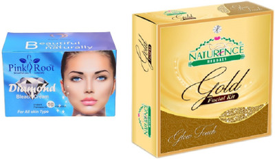 

Pink Root DIAMOND BLEACH 250G WITH NATURENCE GOLD KIT 15G(Set of 2)