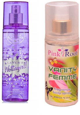 

Pink Root VANITY FEMME MIST WITH LAYER'R WOTTAGIRL! HEAVEN(Set of 2)