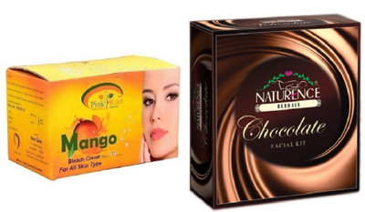 

Pink Root MANGO BLEACH 250G WITH NATURENCE CHOCOLATE KIT 15G(Set of 2)