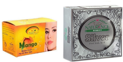 

Pink Root MANGO BLEACH 250G WITH NATURENCE SILVER KIT 15G(Set of 2)