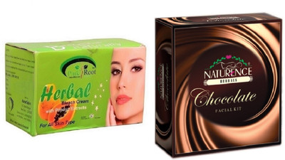 

Pink Root HERBAL BLEACH 250G WITH NATURENCE CHOCOLATE KIT 15G(Set of 2)