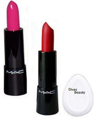 

divas beauty Silicon Puff&Mac Retro Matte Lipstick Set 2(Set of 3)