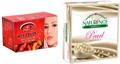 

Pink Root MIX FRUIT BLEACH 250G WITH NATURENCE PEARL KIT 15G(Set of 2)
