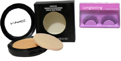

Longlasting Eyelashes & mac studio fix powder plus compact(Set of 2)