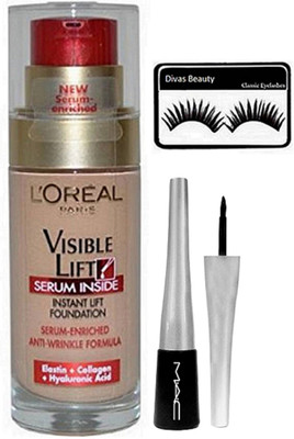 

divas beauty Eyelashes& visible lift serum inside foundation(Set of 2)