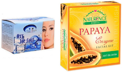 

Pink Root OXY BLEACH 250G WITH NATURENCE PAPAYA KIT 15G(Set of 2)