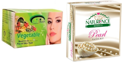 

Pink Root VEGETABLE BLEACH 250G WITH NATURENCE PEARL KIT 15G(Set of 2)