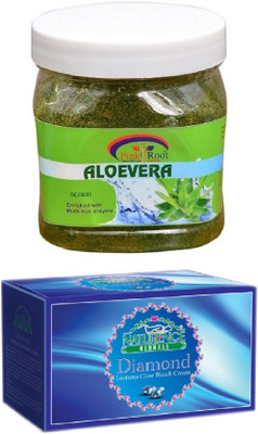 

Pink Root ALOEVERA SCRUB 500ML WITH NATURENCE DIAMOND BLEACH 200G(Set of 2)