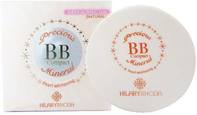

Hilary Rhoda Precious BB Compact Mineral ~ Pearl Whitening Sheer Glowing Natural Skin With Vitamin E ~ Color-02 Compact(Beige-02)