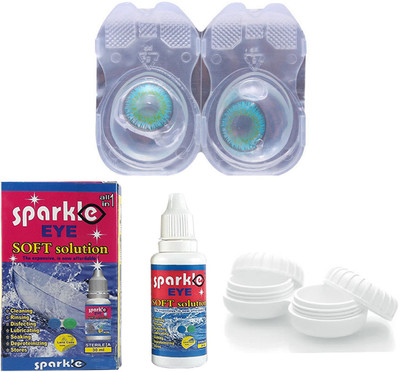 

Sparkle Eye Royal Aqua Monthly(0, Colored Contact Lenses, Pack of 1)