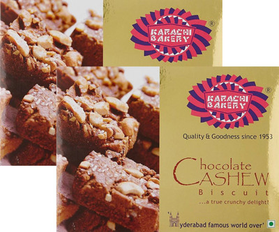 

Karachi Bakery Chocolate Cashew Biscuits, 400g (Pack of 2)(400 g, Pack of 2)