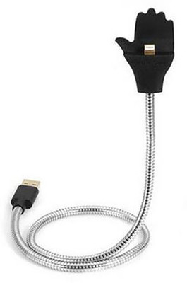

ShopyBucket Handstand holder metal type c micro VGA Cable(Compatible with I Phone, Black, Silver)