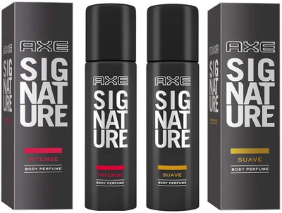 

AXE SIGNATURE INTENSE + SIGNATURE SUAVE Deodorant Spray - For Men & Women(122 ml, Pack of 2)