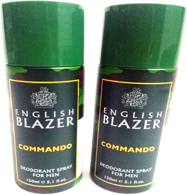 

ENGLISH BLAZER COMMANDO Deodorant Spray - For Men(300 ml, Pack of 2)