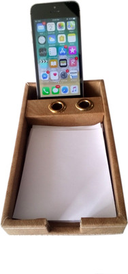 

celona 2 Compartments MDF pencil/mobile/paper holder(Brown)