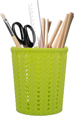 

BOXO 1 Compartments Plastic Pen Stand(Green)