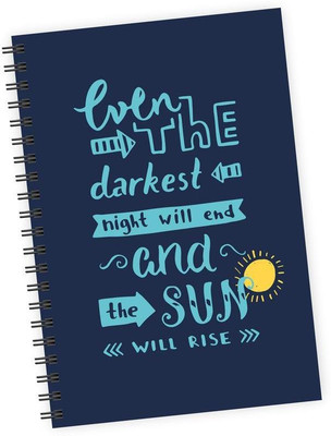 

Dpotli A5 Diary(Even the Darket Night Will End, Multicolor)