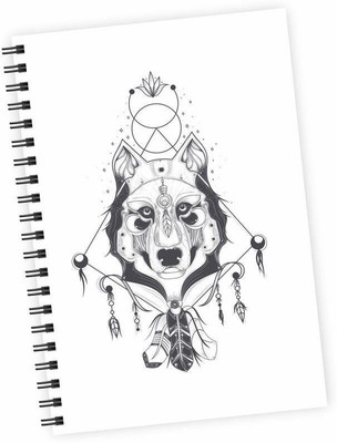 

Dpotli A5 Diary(Boho Wolf, Multicolor)