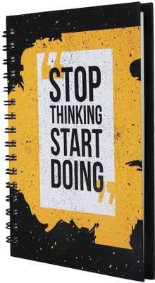 

Flipkart SmartBuy A5 Notebook(Stop Thinking Start Doing Hardbound Wiro Diary, Black,Yellow,White)
