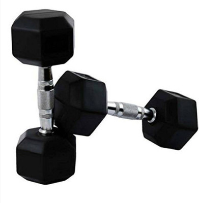

lord hexapair5kg Fixed Weight Dumbbell(10 kg), Black