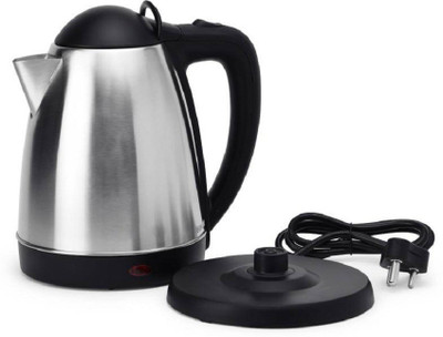 

ELEGANTSHOPPING Hot Water Pot Portable Boiler Tea Coffee Warmer Heater Cordless Electric Kettle Electric Kettle(1.8, Silver, Black)