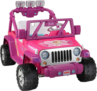 

Khelkhilonenx Barbie Deluxe, Jeep Wrangler Jeep Battery Operated Ride On(Pink)