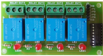 

vedamrit 4 Channel Relay Board Electronic Components Electronic Hobby Kit