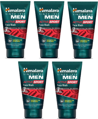 

Himalaya Men Active Sport Face Wash (50 ml) PACK OF 5 Face Wash(250 ml)
