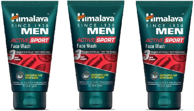 

Himalaya Men Active Sport Face Wash (50 ml) PACK OF 3 Face Wash(150 ml)