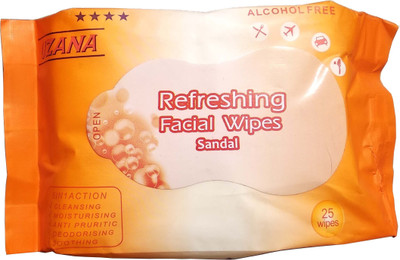 

UZANA FACIAL/FACE TISSUES -Wet-MAKEUP REMOVER-Soft -Tissue Paper Face Cleanser/Cleaning Wipes For Women & Girls-Sandal(Pack of 25)