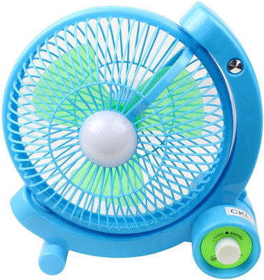 

Darling Toys Rechargeable Fan with 21 Led Light 3 Blade Table Fan(Multicolor, Pack of 1), Blue