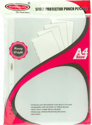 

Bambalio Polypropylene Sheet Protectors(Set Of 3, Transparent)