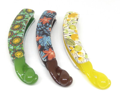 

Khubsurat Premium Banana Clip / Banana Claw Clip, Set of 3 Pieces of 3 Colors, Floral Concept, Smooth Touch Feel, Length 11 Centimeters Banana Clip, Hair Clip(Multicolor)