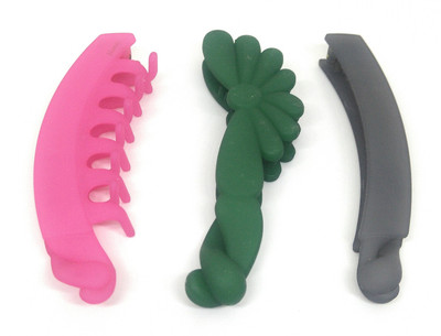 

Khubsurat Premium Banana Clip / Banana Claw Clip, Set of 3 Pieces of 3 Color 3 Designs, Smooth Silicon Feel, Length 11 Centimeters Banana Clip, Hair Clip(Multicolor)