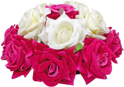 

AASA Artificial Bridal Rose Flower Hair Gajra Accessories For Women And Girls Bun, Hair Accessory Set(Multicolor)