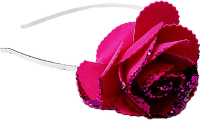 

Proplady Princess Collection Shimmery Pink Rose Metal Hair Band, Head Band(Pink)