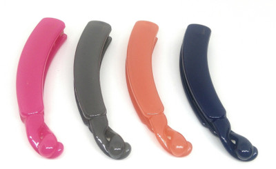 

Khubsurat Premium Banana Clip / Banana Claw Clip, Set of 4 Pieces of 4 Colors, Smooth Touch Feel, Length 11 Centimeters Banana Clip, Hair Clip(Multicolor)