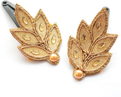

Pretty Ponytails Ethnic Hair | Wedding Hair Accessories | Kids Accessory | Kids Jewelry | Gold Hair Accessories | Antique Gold Hair | Metallic Hair | Festival Hair Accessories Tic Tac Clip, Hair Clip, Hair Accessory Set(Gold)