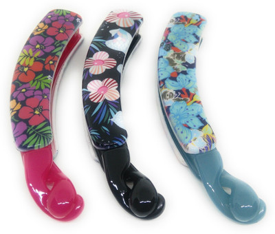 

Khubsurat Premium Banana Clip / Banana Claw Clip, Set of 3 Pieces of 3 Colors, Floral Concept, Smooth Touch Feel, Length 11 Centimeters Banana Clip, Hair Clip(Multicolor)