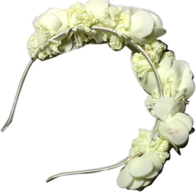 

New Arihant Traders New Arihant Traders- Flower Hairband looks like Tiara for Girls & Kids Head Band, Hair Band, Hair Accessory Set(White)